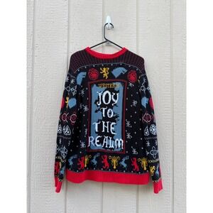 Game of Thrones Large Sweater Joy to the Realm Cotton Knit Sigils